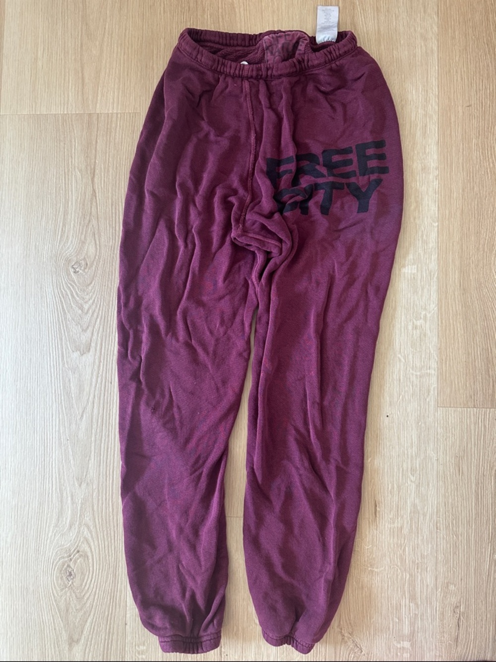 freecity Men's/Women's Maroon Track Pants with Black Logo